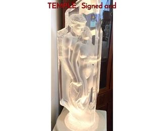 Lot 255 MICHAEL WILKINSON Acrylic Sculpture TEMPLE. Signed and
