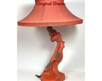 Lot 256 50s Modern Harlequin Table Lamp with Original Shade.