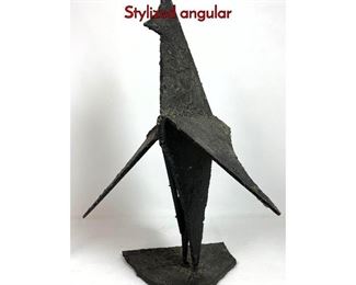 Lot 257 TARR 1995 Brutalist Welded Sculpture. Stylized angular