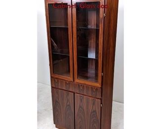 Lot 259 Skovby Danish Modern Rosewood Corner Cabinet. Glass doo