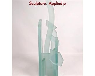 Lot 266 L BENJAMIN 497 Layered Art Glass Sculpture. Applied p