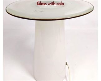 Lot 268 Italian VENICE GLASS Table Lamp. Blown Glass with colo