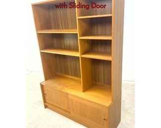 Lot 283 DOMINO Danish Modern Bookcase Cabinet with Sliding Door