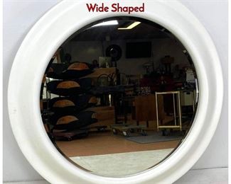 Lot 287 Very Large 5ft White Lacquer Wall Mirror. Wide Shaped