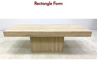 Lot 291 Nice Travertine Coffee Cocktail Table. Rectangle Form
