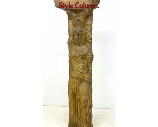 Lot 296 Large Decorative Resin Grecian Style Column.