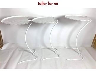 Lot 297 3pcs Salterini Lily Pad Leaf Tables. One taller for ne