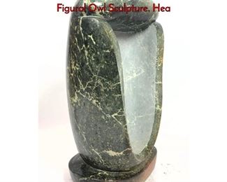 Lot 301 SYDNEY MAJENGWA Carved Stone Figural Owl Sculpture. Hea