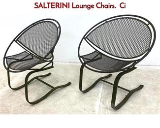 Lot 305 Pr MAURIZIO TEMPESTINI for SALTERINI Lounge Chairs. Ci