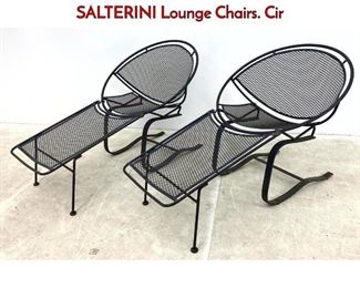 Lot 306 Pr MAURIZIO TEMPESTINI for SALTERINI Lounge Chairs. Cir