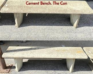 Lot 308 Pair JIM MILLERMELBERG Modernist Cement Bench. The Con