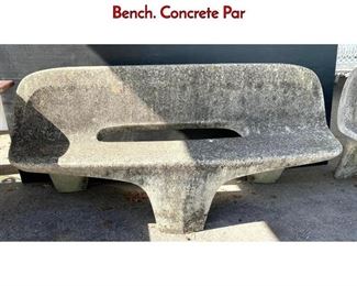 Lot 310 JIM MILLERMELBERG Modernist Cement Bench. Concrete Par