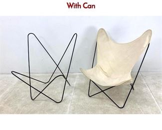 Lot 319 Pair Vintage Hairpin Iron Butterfly Chairs. 1 With Can
