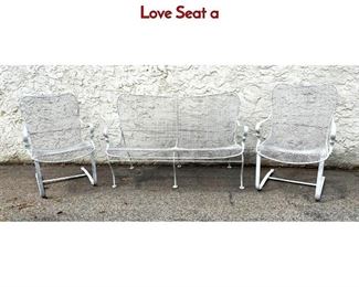 Lot 321 3pc Russell Woodard Style Porch Furniture. Love Seat a