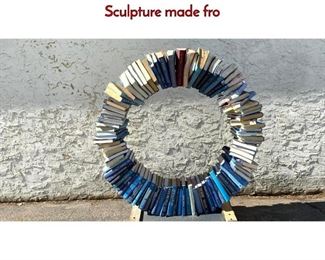 Lot 323 Medium Book Ring Sculpture. Library Sculpture made fro