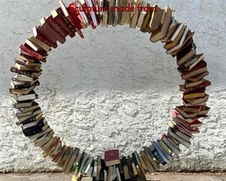 Lot 324 Large Book Ring Sculpture. Library Sculpture made from