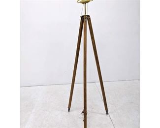 Lot 337 Transom Tripod Floor Lamp. Brass fittings.