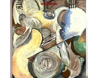Lot 342 Unsigned Abstract Modern Oil Painting on Panel.