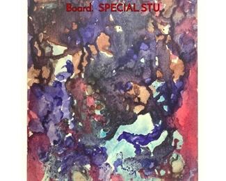Lot 346 RALPH SCARLETT Mixed Media on Matte Board. SPECIAL STU