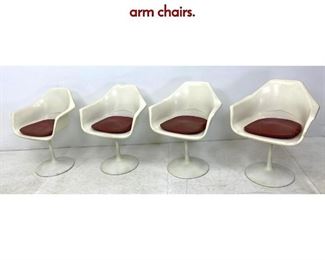 Lot 360 Set 4 BURKE Style Dining Tulip Chairs. All arm chairs.