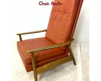 Lot 365 Modernist Baughman Style Tall Back Lounge Chair. Reclin