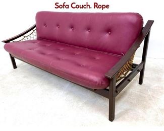 Lot 367 Jean Gillon ITALMA Brazilian Rosewood Sofa Couch. Rope