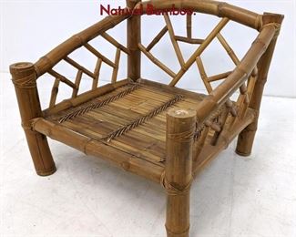 Lot 376 Oversized Bamboo Rattan Chair. Natural Bamboo.