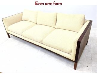 Lot 387 Milo Baughman Style Rosewood Sofa Couch. Even arm form