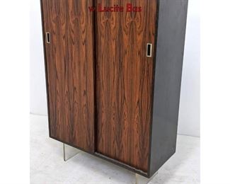 Lot 393 Harvey Probber Attributed Wardrobe Dresser w Lucite Bas
