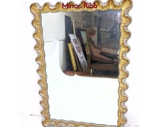 Lot 396 Carved Decorator Gold and Silver Gilt Wall Mirror. Ribb