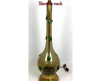 Lot 427 Italian Modern Art Glass Table Lamp. Tall Slender neck