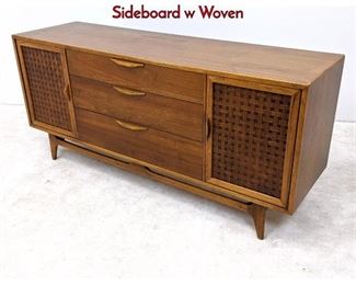 Lot 431 Lane American Modern Walnut Credenza Sideboard w Woven