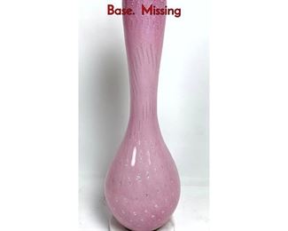 Lot 433 Pink Murano Glass Table Lamp with Marble Base. Missing
