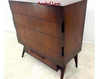Lot 436 Italian Style Tall Chest Dresser on Angled Legs.