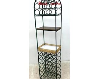 Lot 441 Arthur Umanoff Style Bar Wine Bottle Shelf Rack. arche
