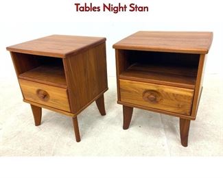 Lot 444 Pair TORRING Danish Modern Teak Side Tables Night Stan