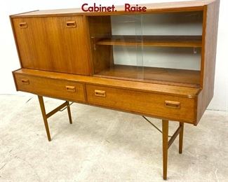 Lot 448 Danish Modern Teak Bar Server Credenza Cabinet. Raise