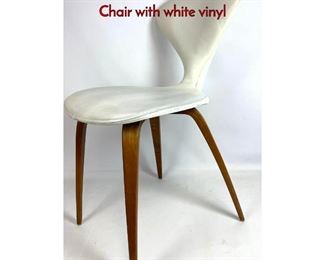 Lot 449 NORMAN CHERNER for PLYCRAFT Side Chair with white vinyl