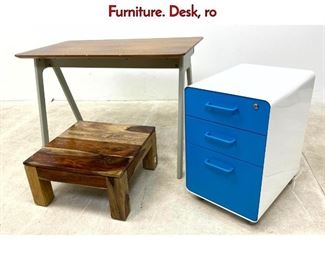 Lot 451 3 piece lot Contemporary Modernist Furniture. Desk, ro