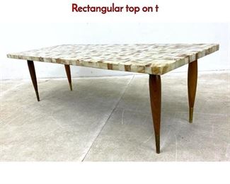 Lot 457 Muller Onyx Coffee Cocktail Table. Rectangular top on t