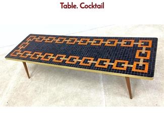 Lot 459 Designer Mosaic Ceramic Tile Top Coffee Table. Cocktail