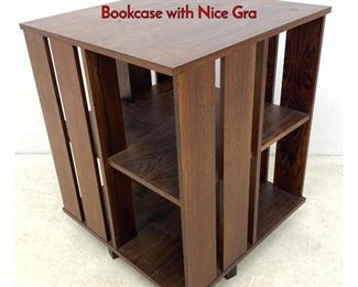Lot 466 Danish Modern Rosewood Revolving Bookcase with Nice Gra