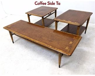 Lot 489 Pr LANE tables 3pc Lane Acclaim Walnut Coffee Side Ta
