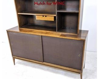 Lot 492 2pc Paul McCobb Planner Group Credenza Hutch for WINC