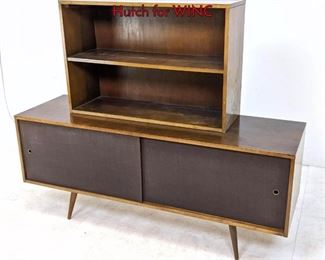 Lot 493 2pc Paul McCobb Planner Group Credenza Hutch for WINC