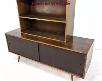 Lot 494 2pc Paul McCobb Planner Group Credenza Hutch for WINCHE