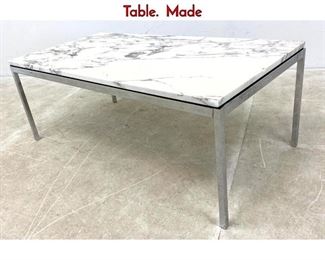 Lot 497 Florence Knoll Marble Top Coffee Cocktail Table. Made