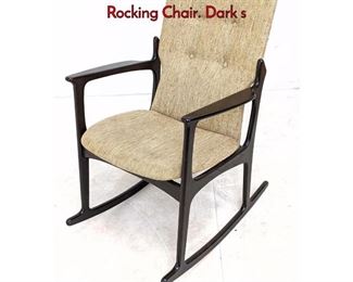Lot 506 Vamdrup Stolefabrik Danish Modern Rocking Chair. Dark s