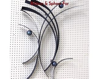 Lot 510 Signed C. Jere 2000 Modernist Metal Ribbon Sphere For