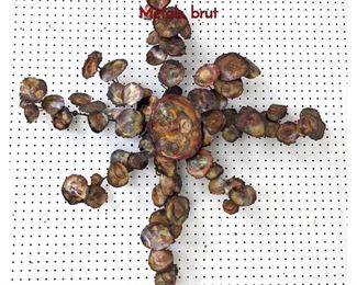 Lot 511 Silas Seandel Style Wall Sculpture. Mixed Metals. brut